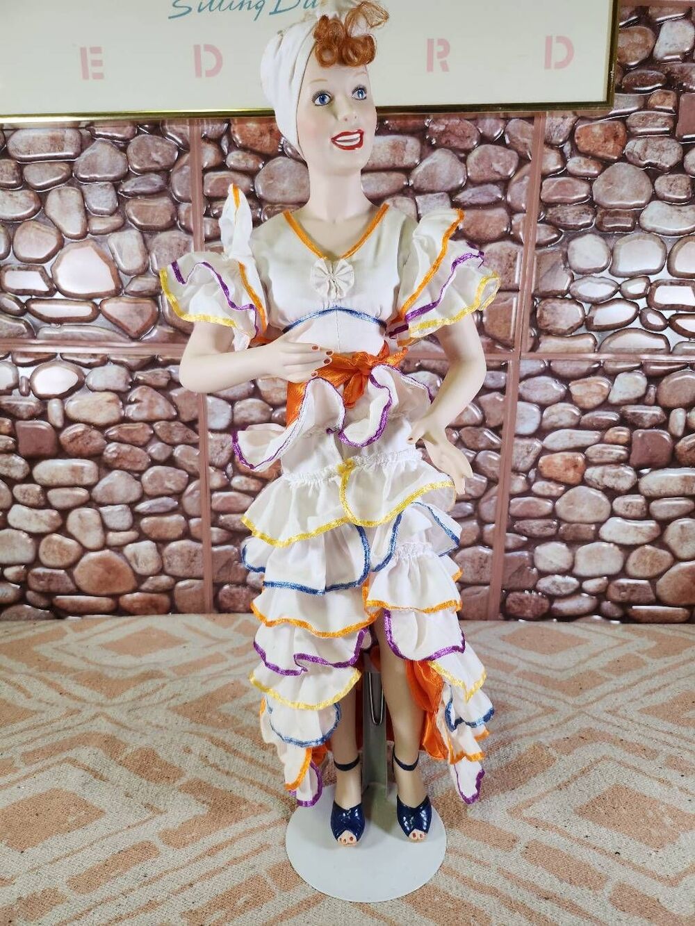 Hamilton Collection I love Lucy Lucille Ball Carmen Miranda Porcelain Doll